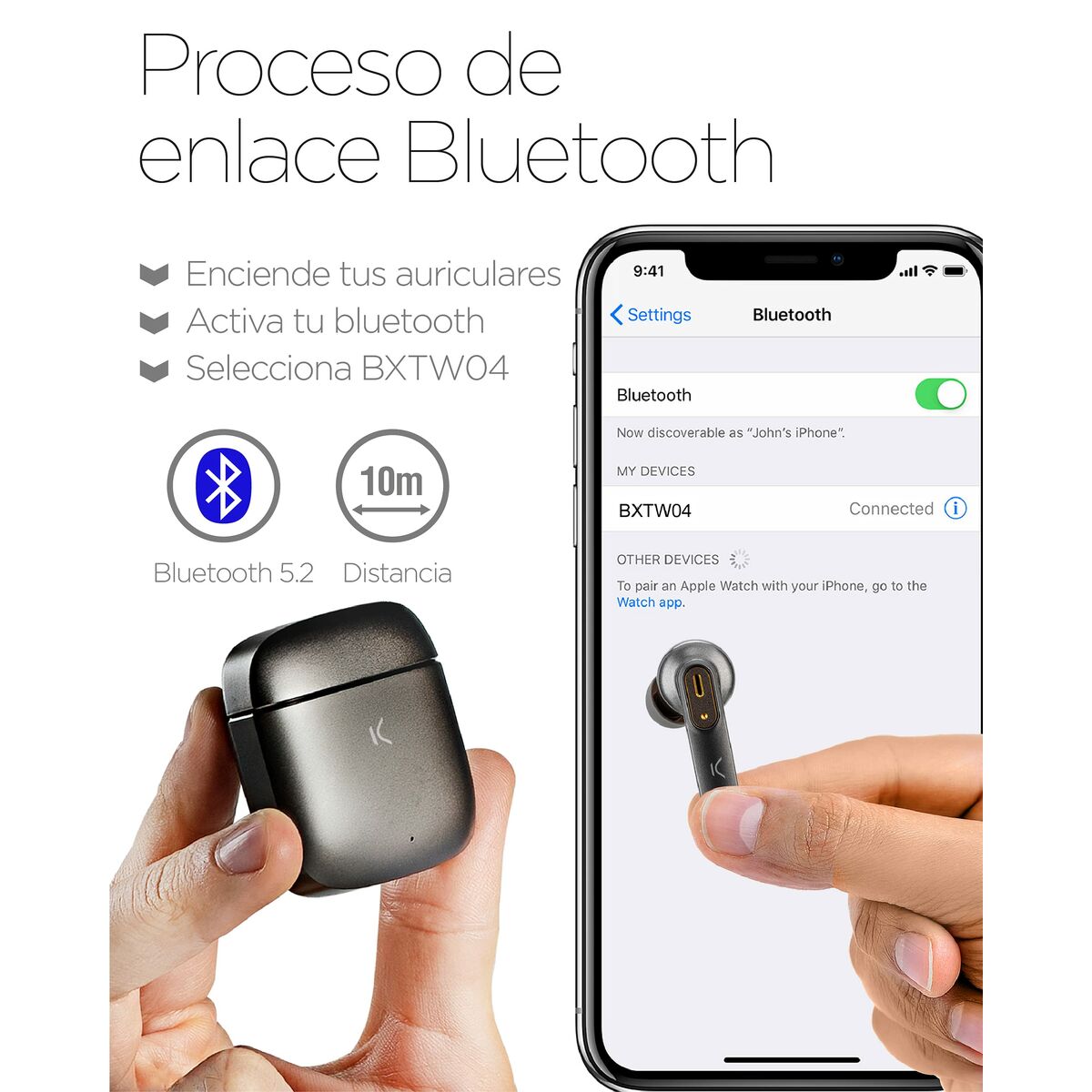 Bluetooth Hörlurar KSIX Spark - 12