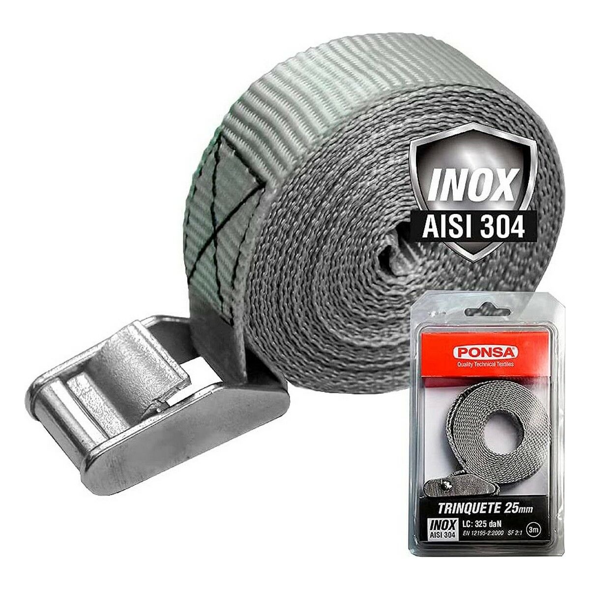 Spärrhake Ponsa 027,207,025,503 Grå 25 mm x 3 m - 2