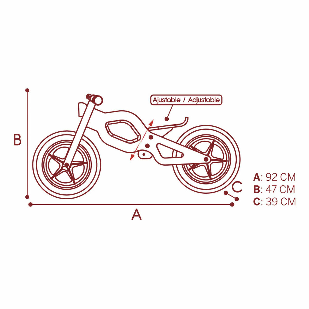 Barncykel Woomax Classic 12" Utan pedaler - 3