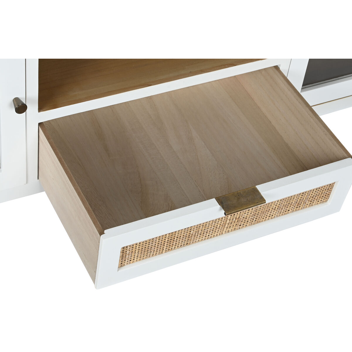 TV-möbler Home ESPRIT Vit Glas Paulowniaträ 120 x 40 x 50 cm - 6