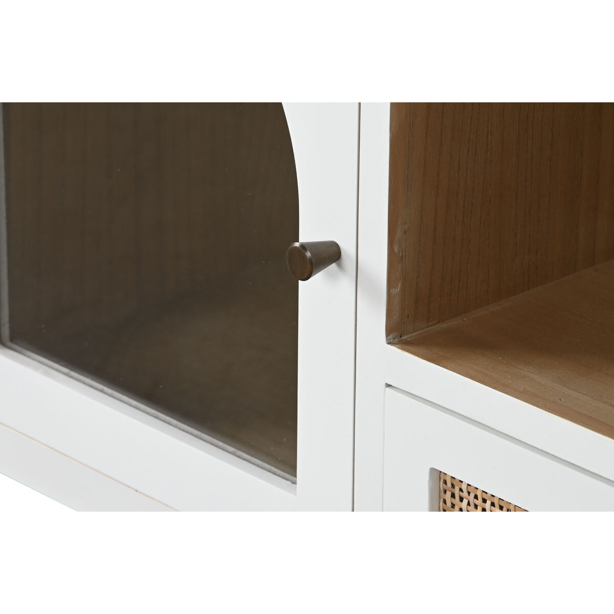 TV-möbler Home ESPRIT Vit Glas Paulowniaträ 120 x 40 x 50 cm - 7