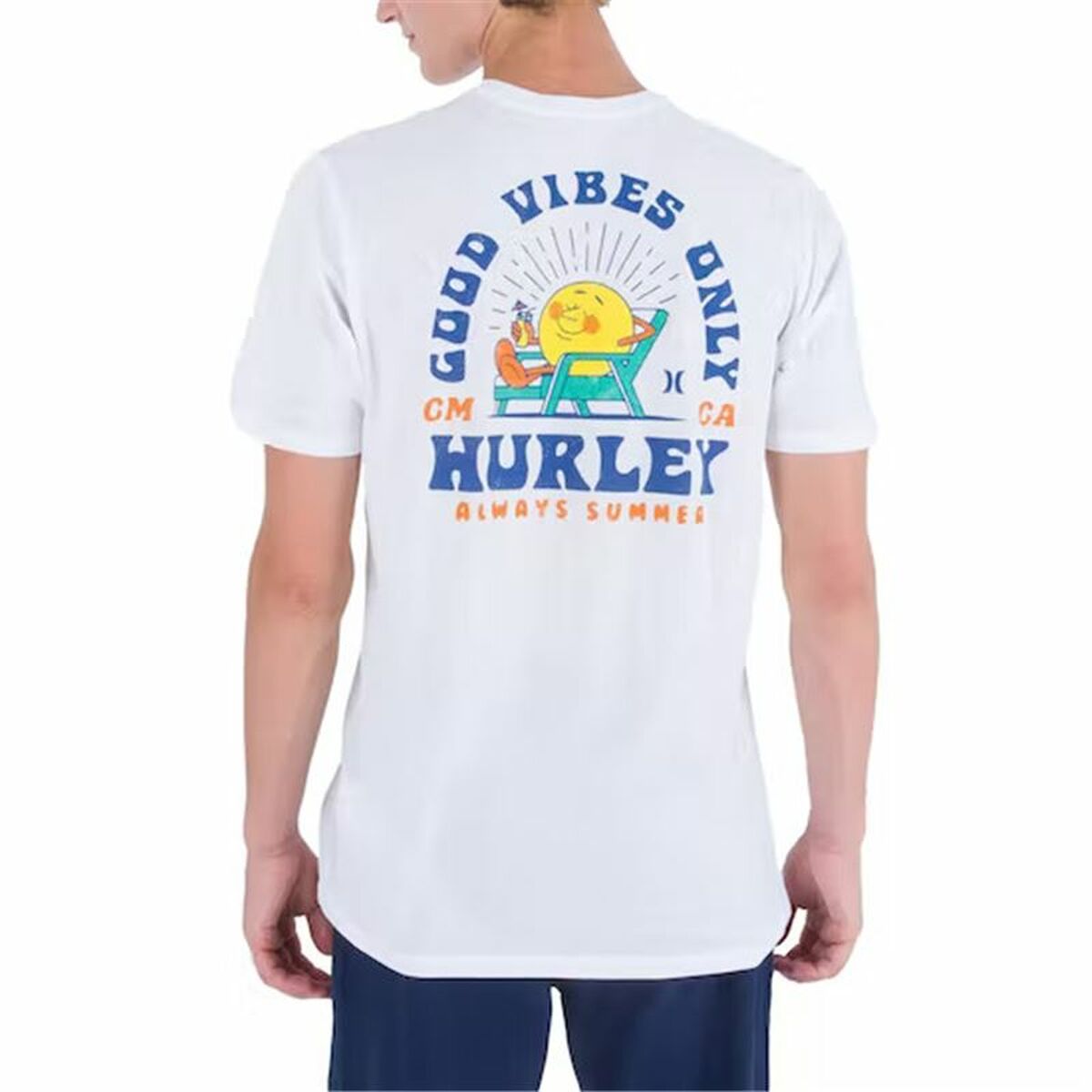 T-shirt med kortärm Herr Hurley Everyday Vacation Vit - 5