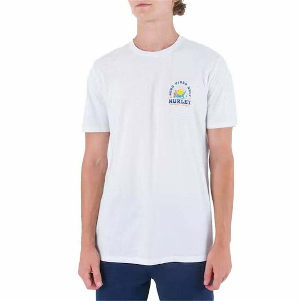 T-shirt med kortärm Herr Hurley Everyday Vacation Vit