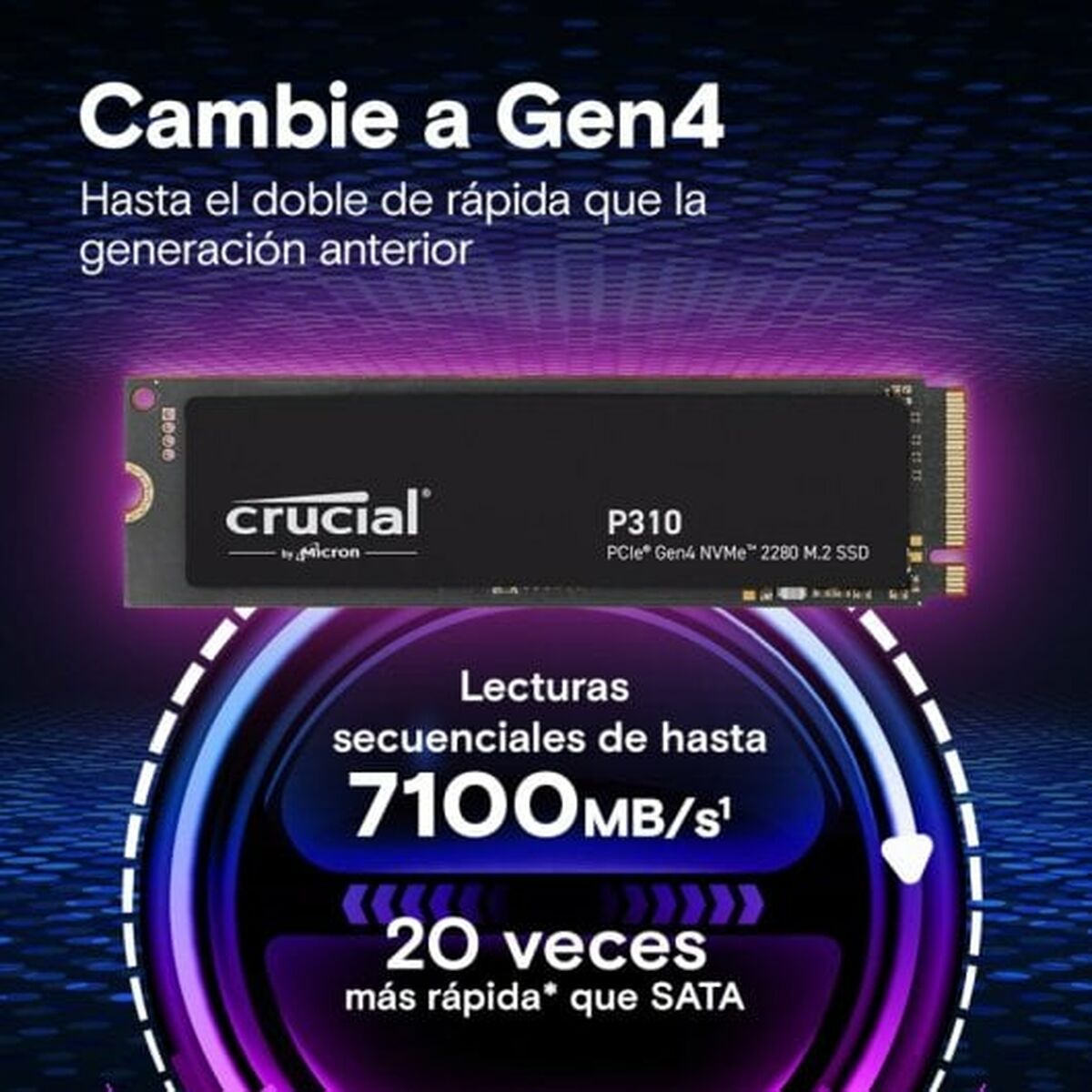 Hårddisk Crucial 1 TB SSD - 2