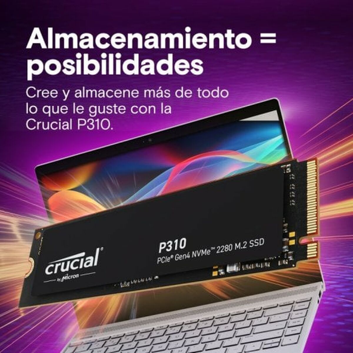 Hårddisk Crucial 1 TB SSD - 5