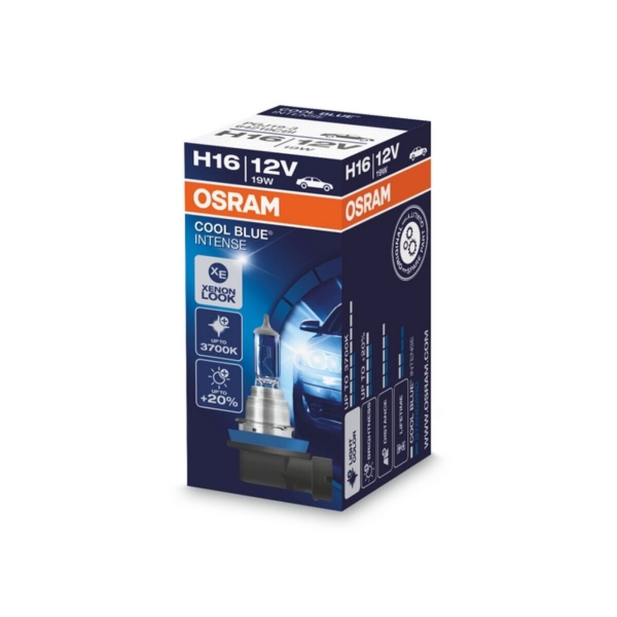 Glödlampa för bil OS64219CBI-HCB Osram OS64219CBI-HCB H16 12V 19W 3700K (2 Delar) - 10