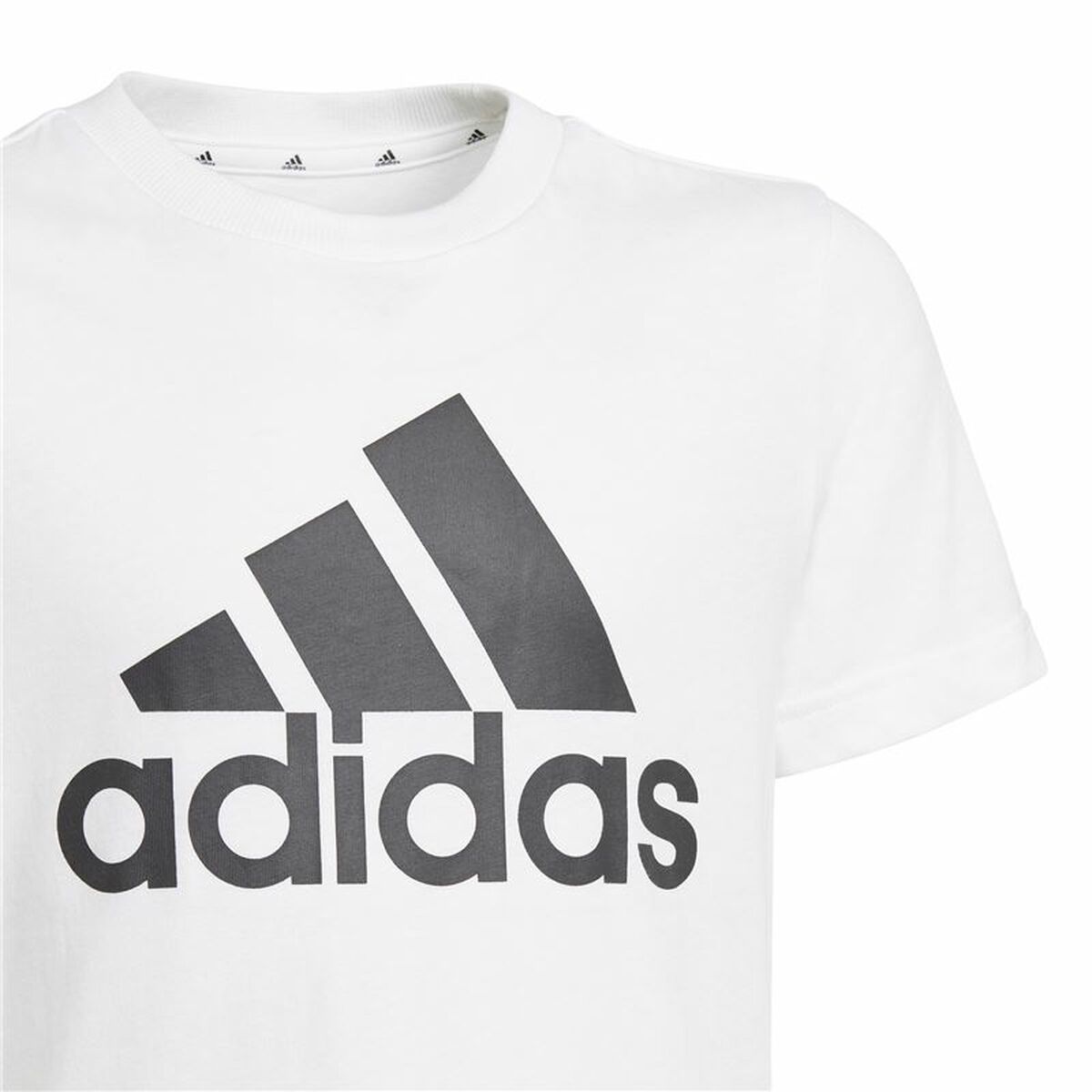 T-shirt med kortärm Adidas Essentials  Vit - 4