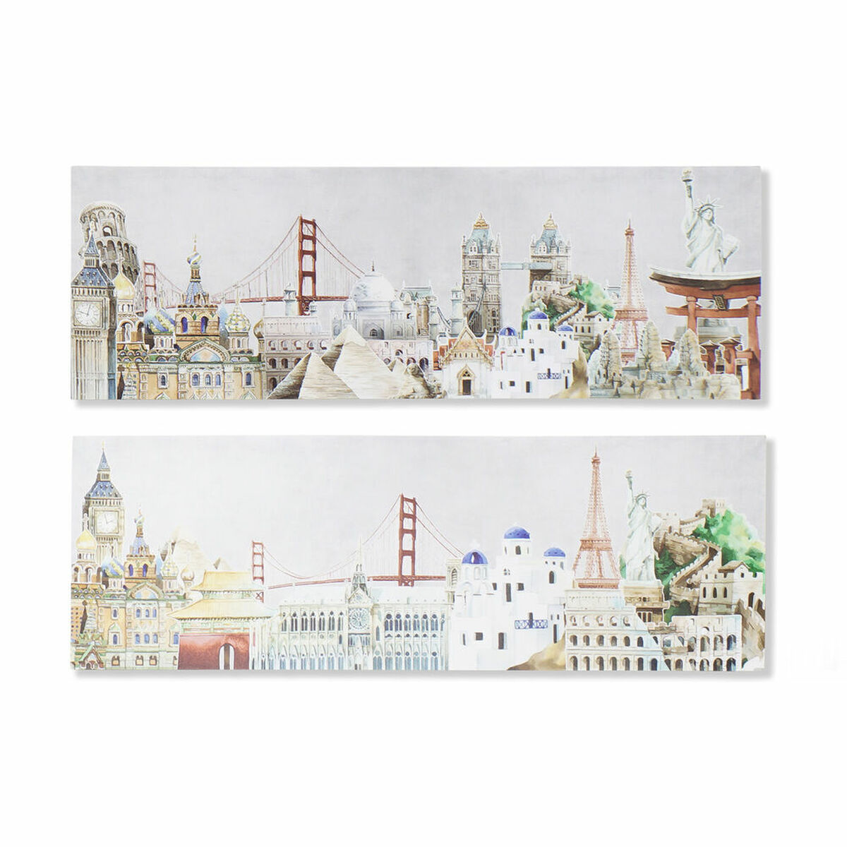 Kanvas DKD Home Decor Kanvas Trä MDF 90 x 2 x 30 cm