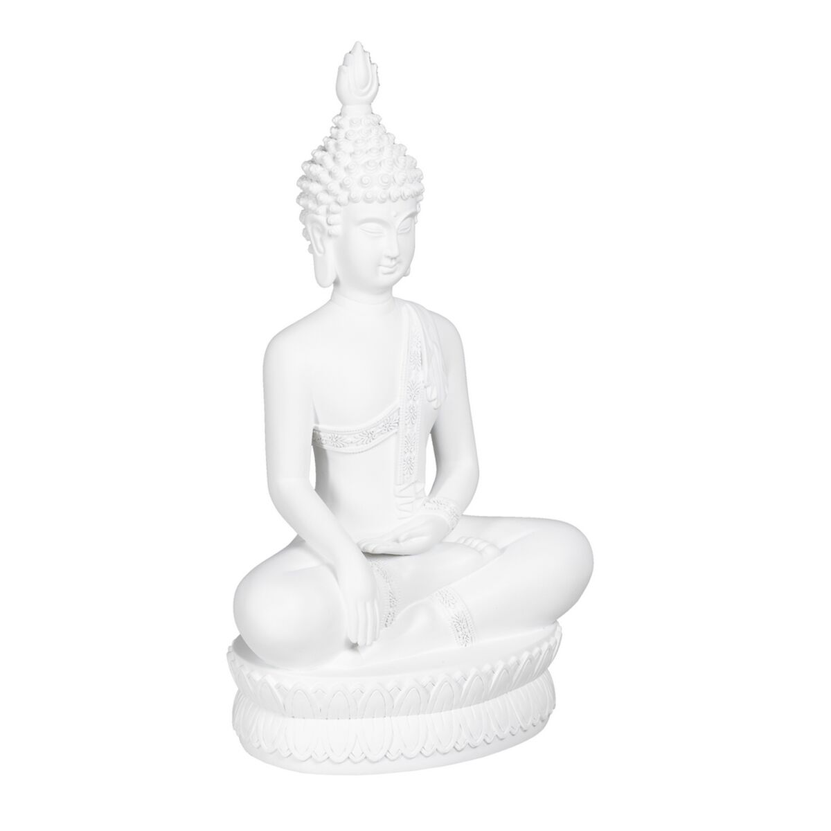 Prydnadsfigur Vit Buddha 24 x 14,2 x 41 cm - 2