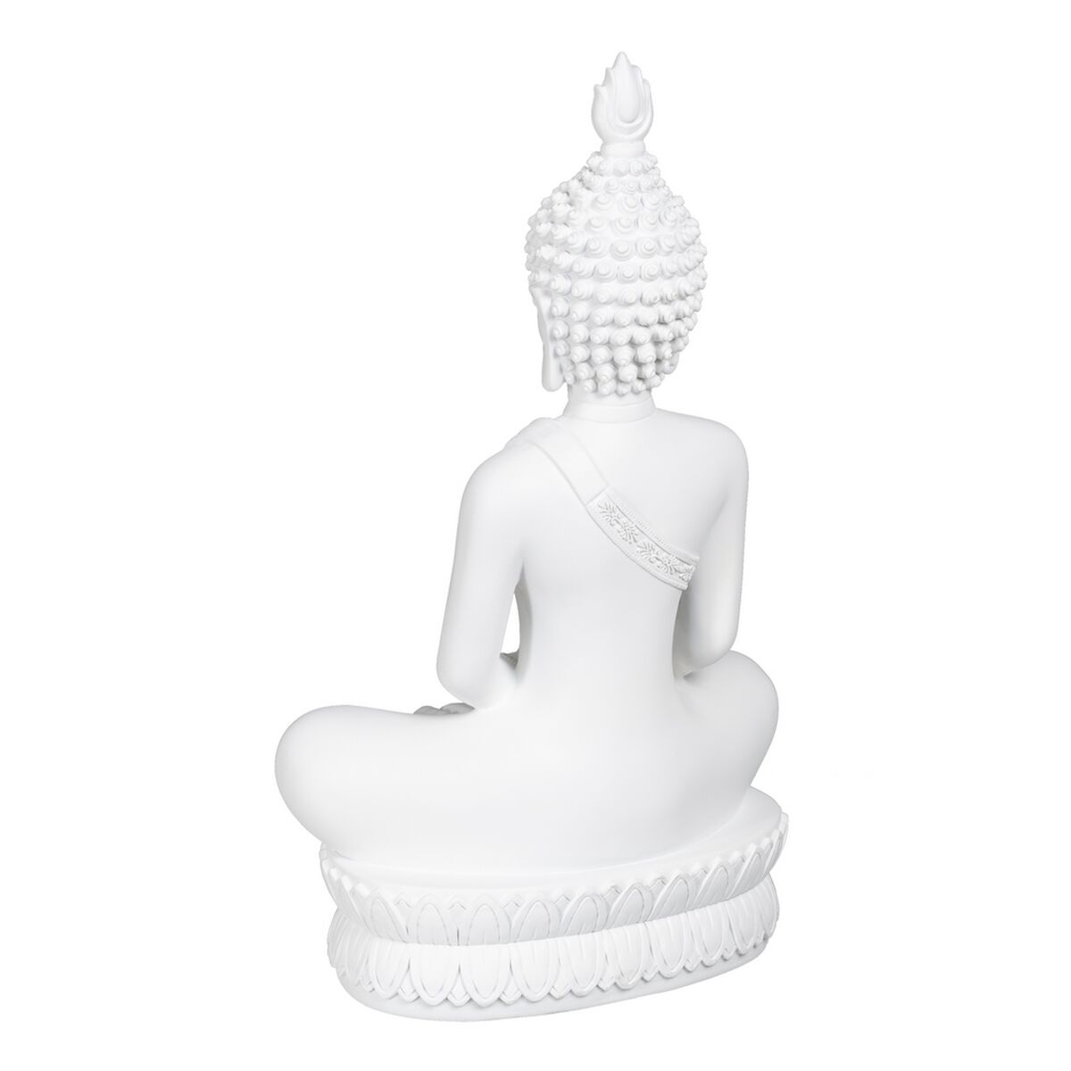 Prydnadsfigur Vit Buddha 24 x 14,2 x 41 cm - 3