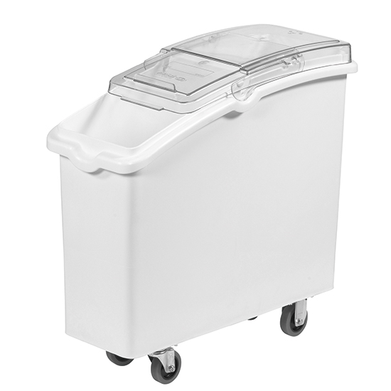 Rullbehållare för mat på 4 hjul, 100 liter