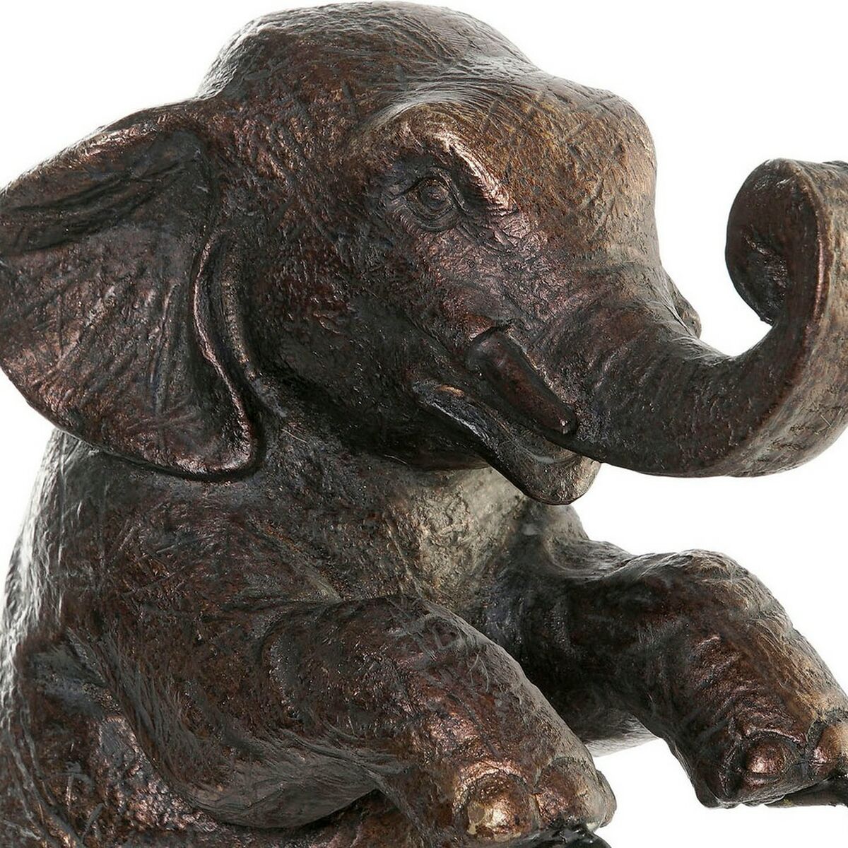 Prydnadsfigur DKD Home Decor Svart Elefant Modern 30 x 12 x 37 cm - 6