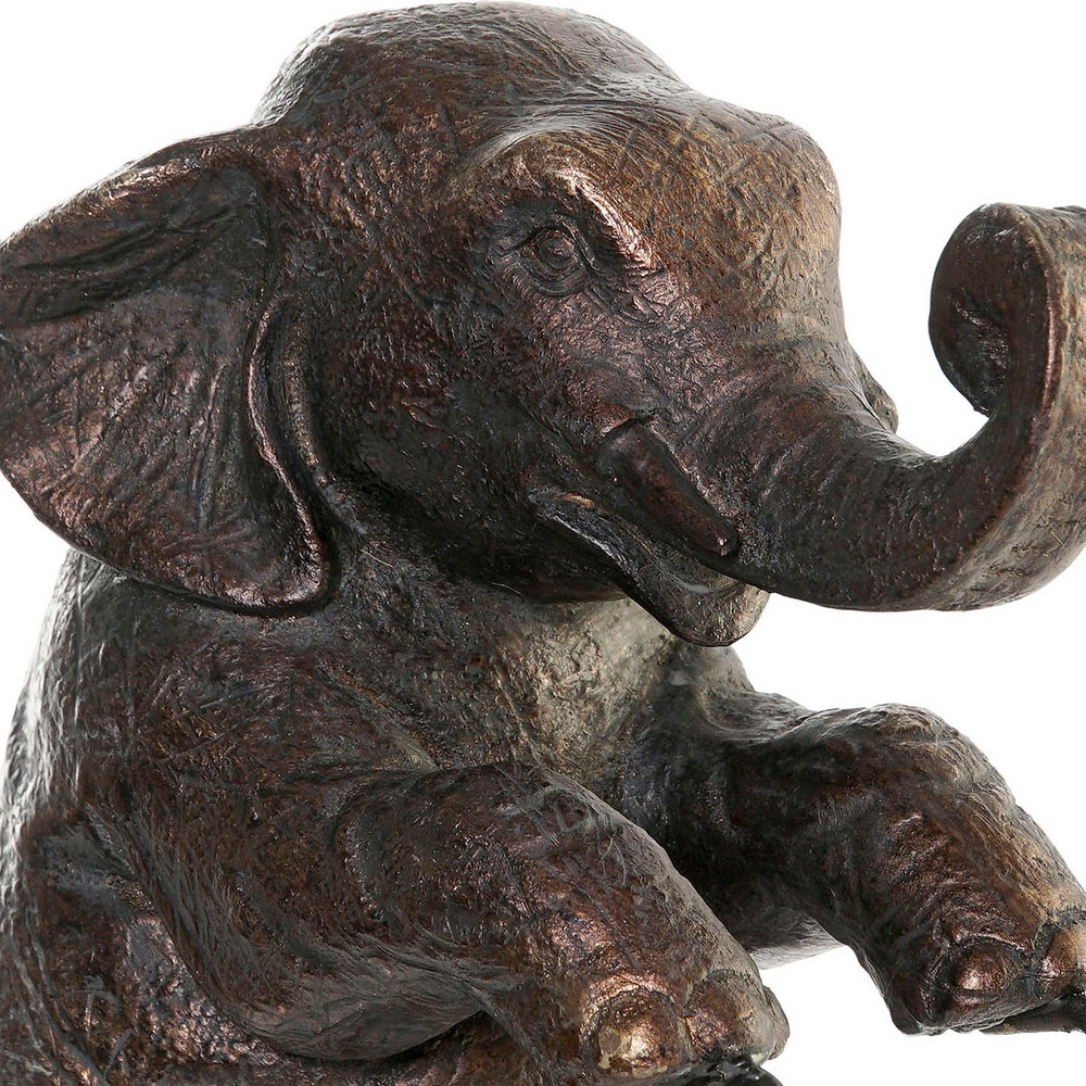 Prydnadsfigur DKD Home Decor Svart Elefant Modern 30 x 12 x 37 cm - 3
