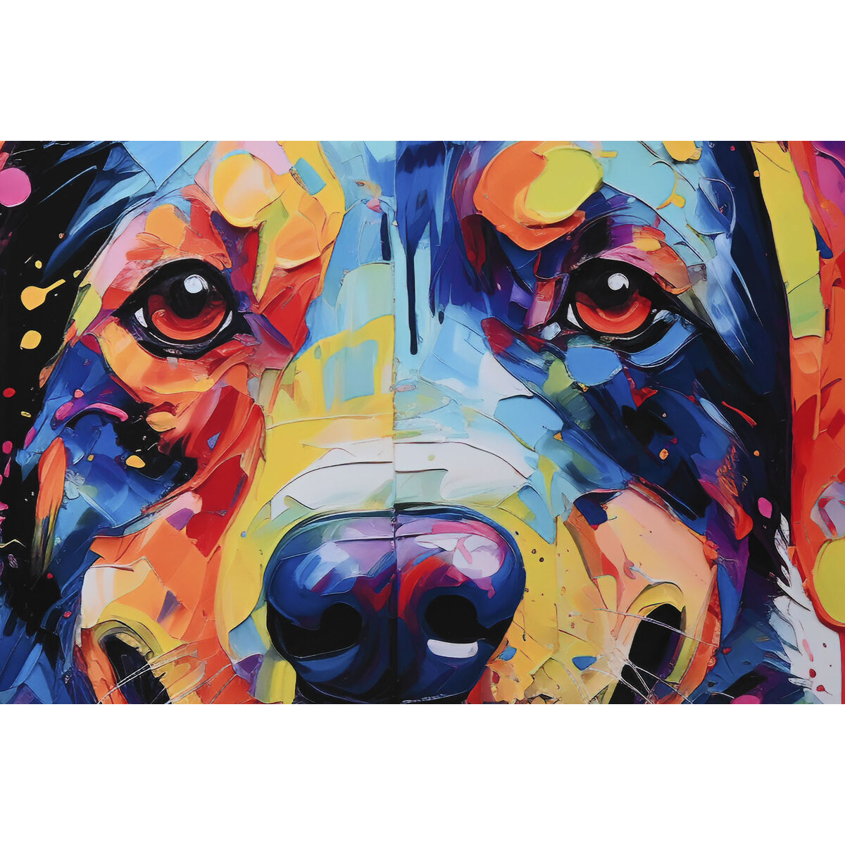 Tavla Home ESPRIT Modern Hund 80 x 3 x 80 cm (2 antal) - 3