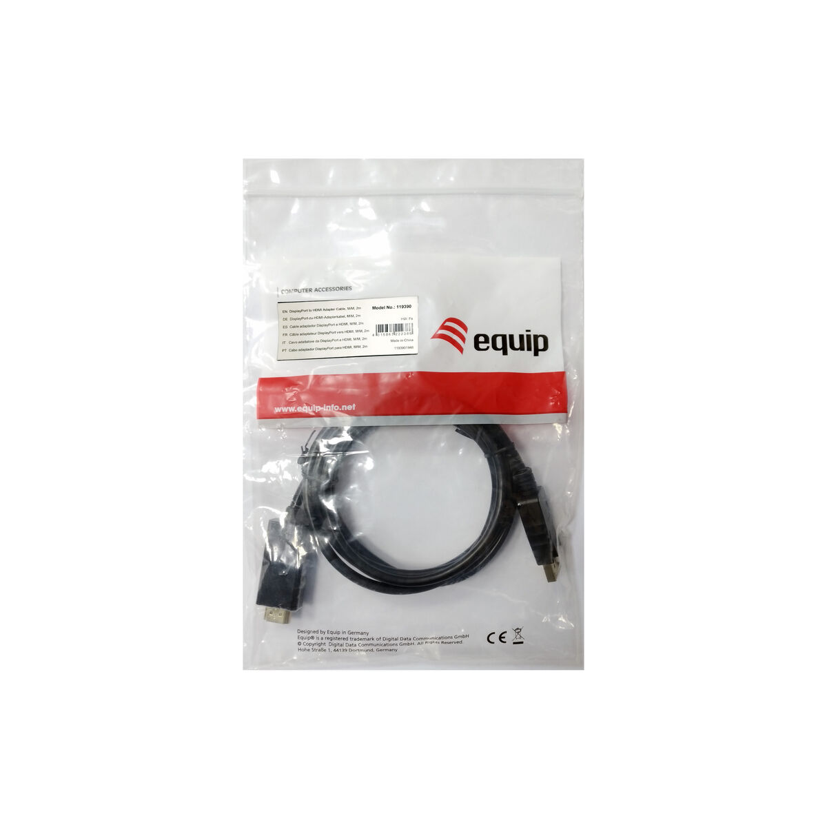 DisplayPort till HDMI Adapter Equip 119390 Svart 2 m - 2