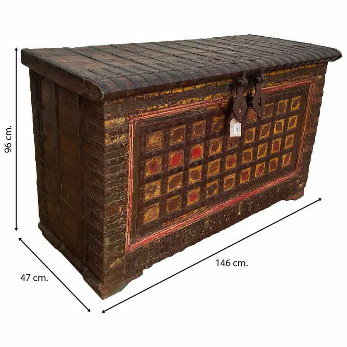 Koffert Alexandra House Living Brun Mangoträ 47 x 96 x 146 cm - 5