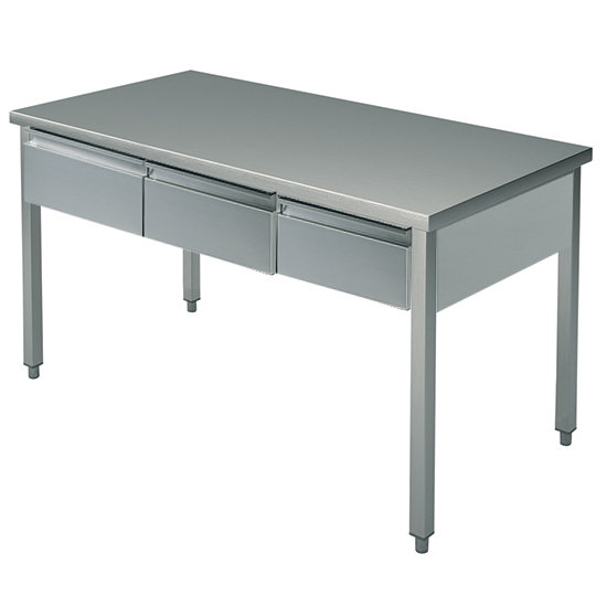 Hylla för central placering, med lådor, 1200x300 mm