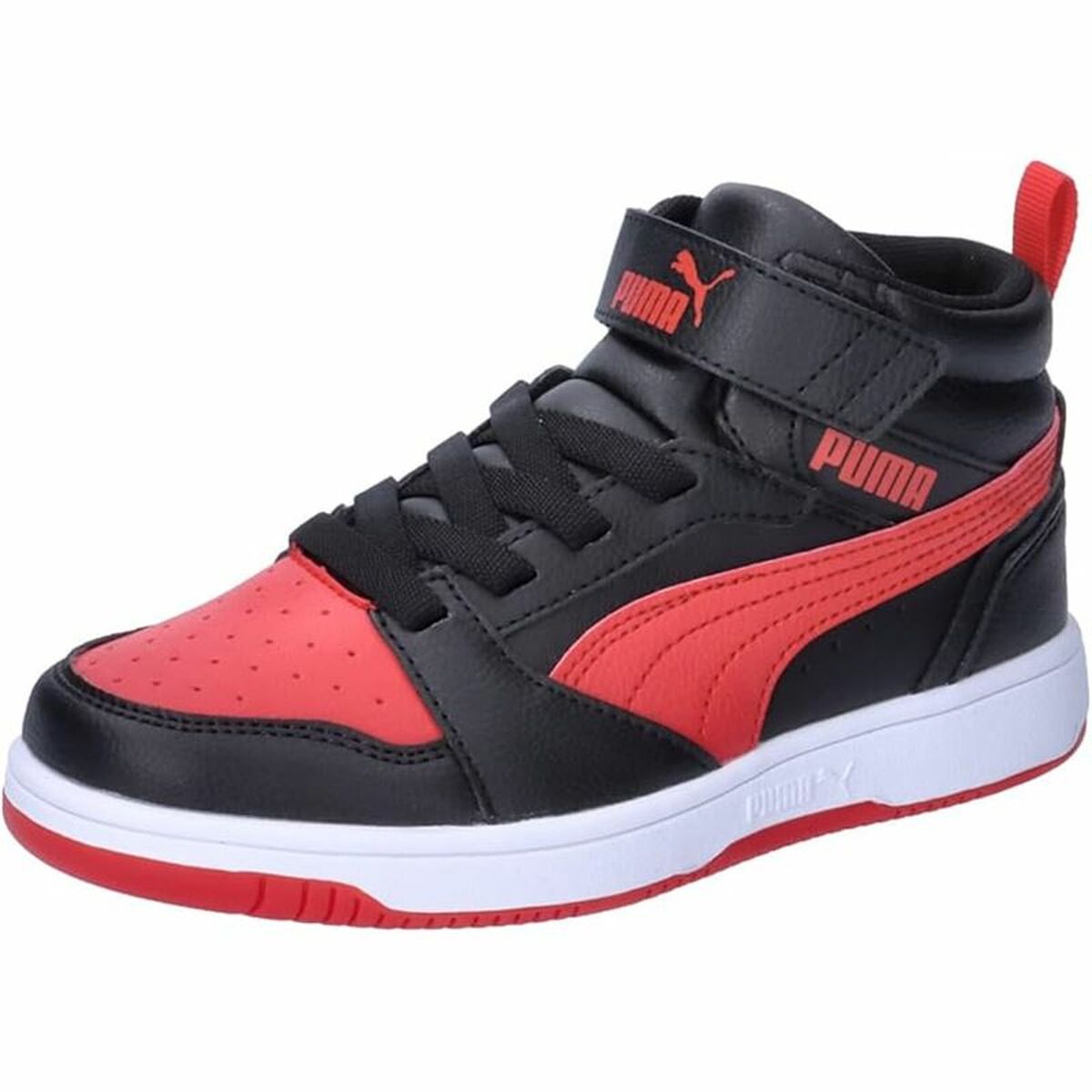 Sportskor för barn Puma Rebound V6 Mid Svart Röd - 4