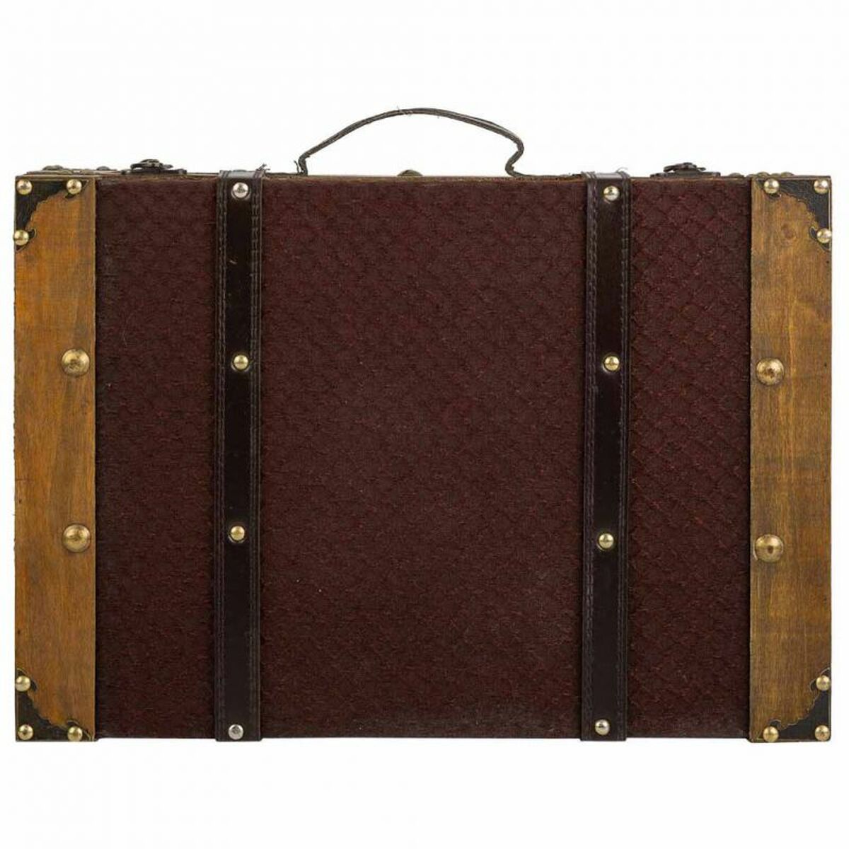 Uppsättning resväskor Alexandra House Living Brun PVC Trä Metall Tyg Vintage 31 x 17 x 45 cm 40 x 24 x 13,5 cm Dekorativ 2 Delar - 3