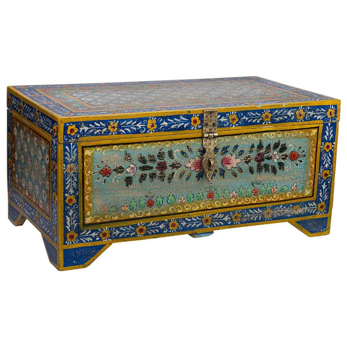 Koffert Alexandra House Living Multicolour Mangoträ 37 x 32 x 66 cm Traditionell stil