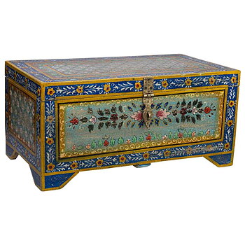 Koffert Alexandra House Living Multicolour Mangoträ 37 x 32 x 66 cm Traditionell stil