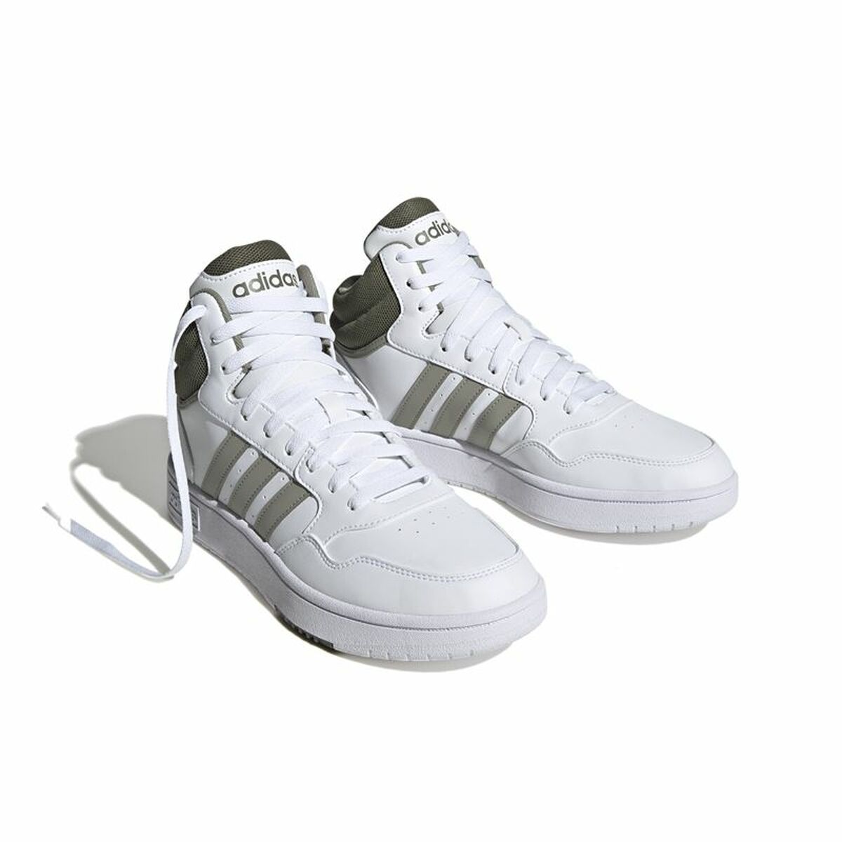 Basketskor, Vuxen Adidas Hoops 3.0 Mid Vit - 5