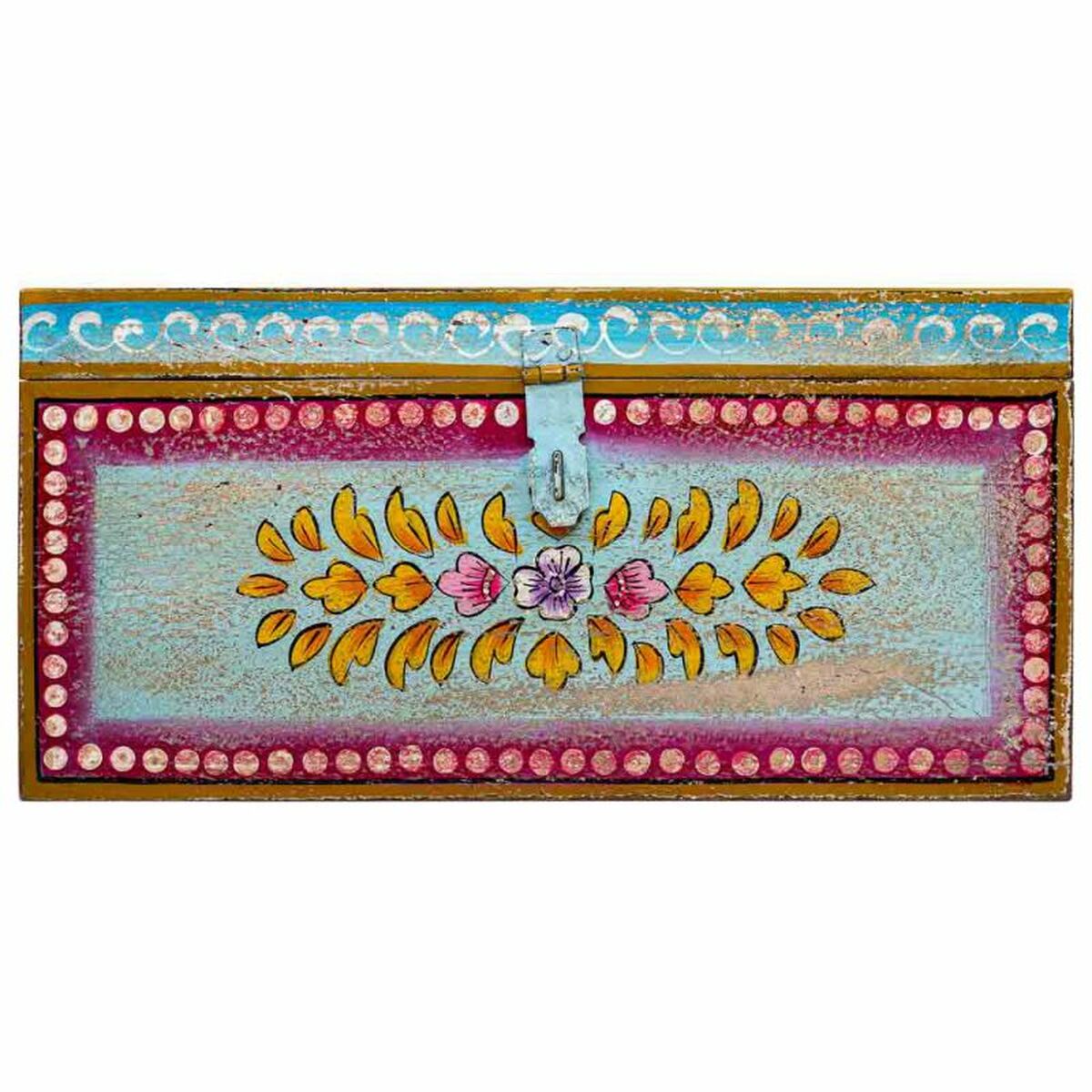 Koffert Alexandra House Living Multicolour Mangoträ 28 x 22 x 46 cm Traditionell stil - 4