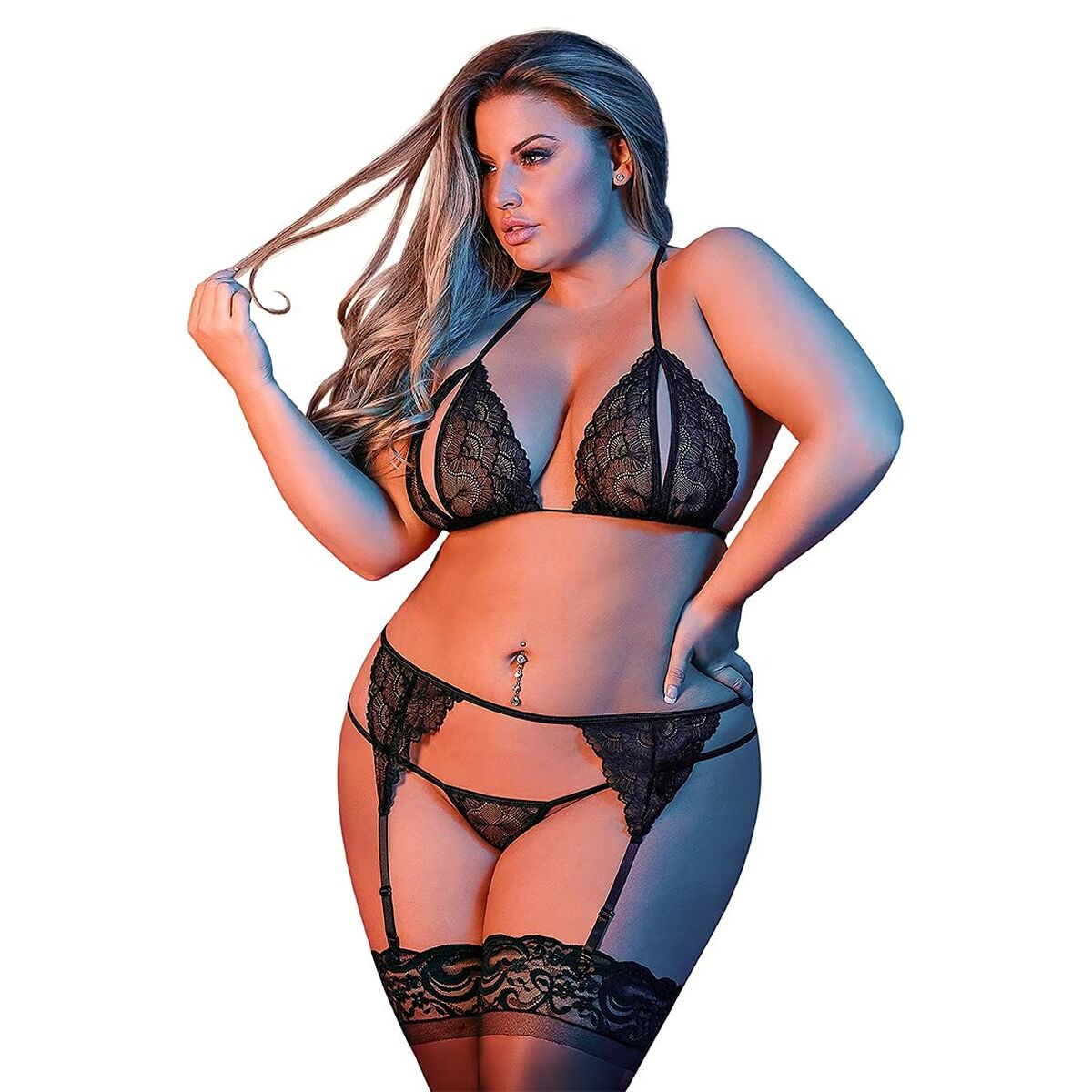 Set med underkläder Exposed Svart (L/XL) - 2