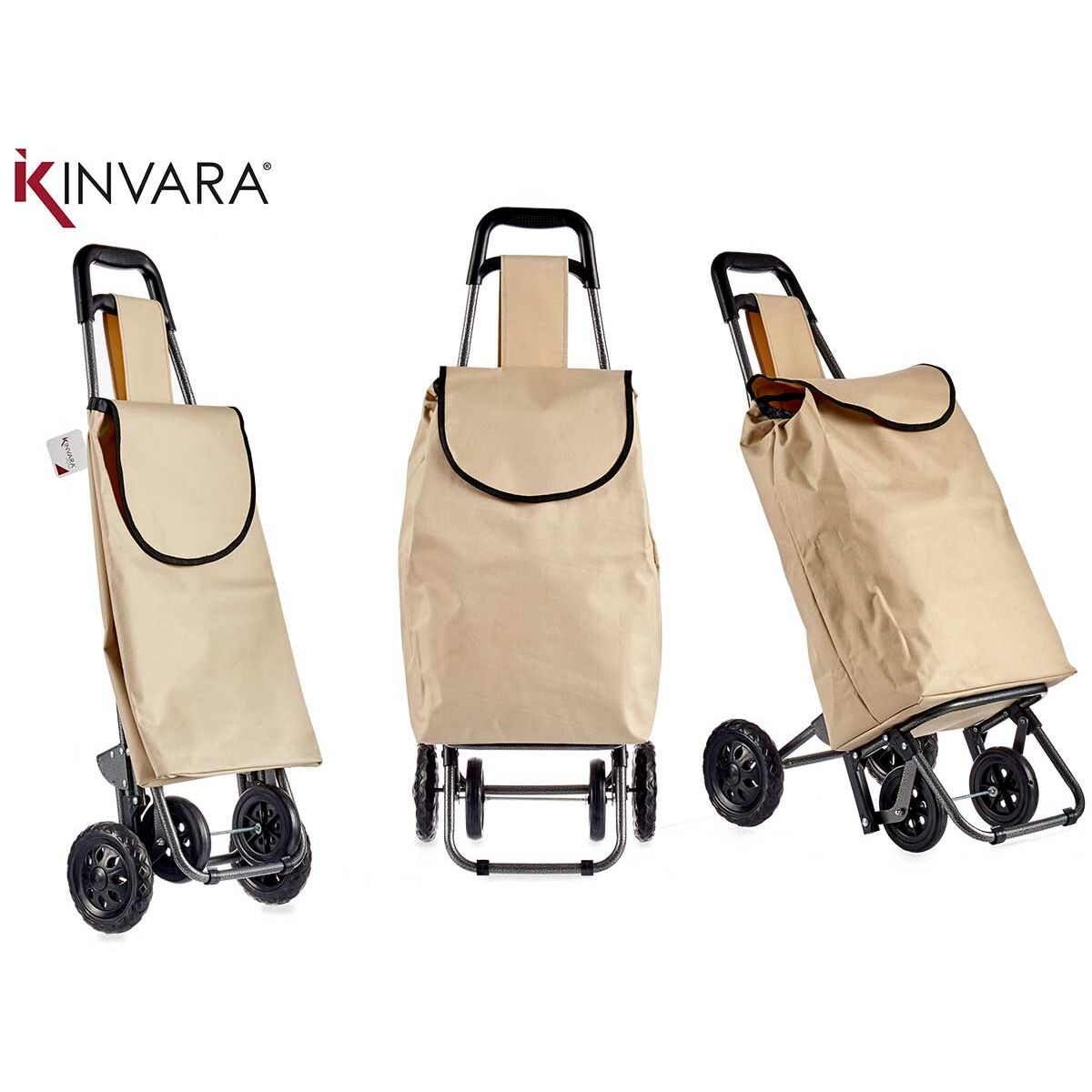 Kundvagn Kinvara Svart Beige 30 L 22 x 98 x 38 cm (6 antal) - 3