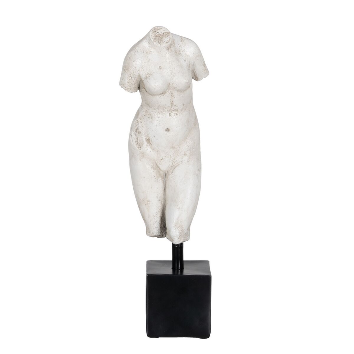 Prydnadsfigur Vit Svart Byst 14 x 11 x 43 cm