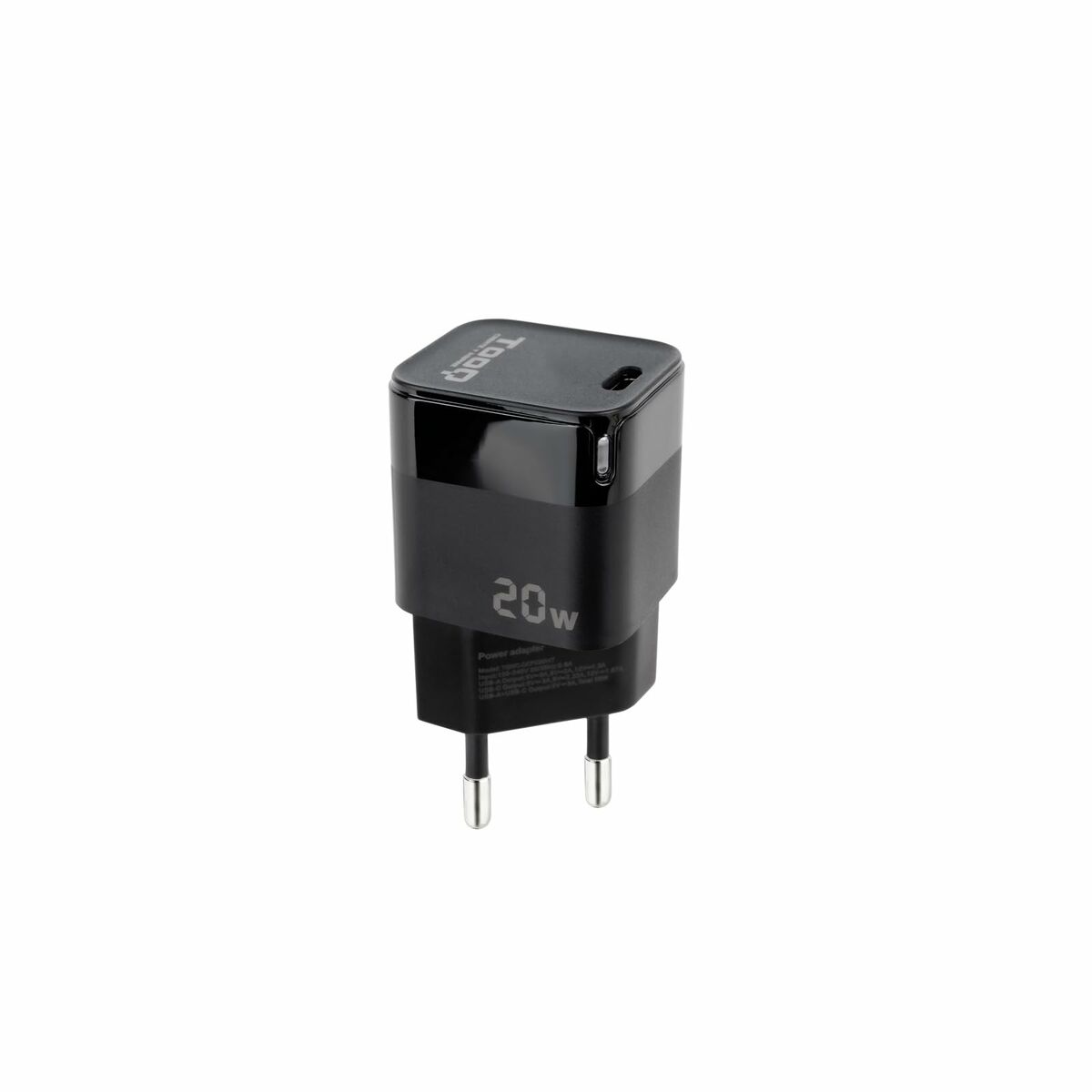 Väggladdare TooQ TQWC-PD20 Svart 20 W (1 antal) - 2