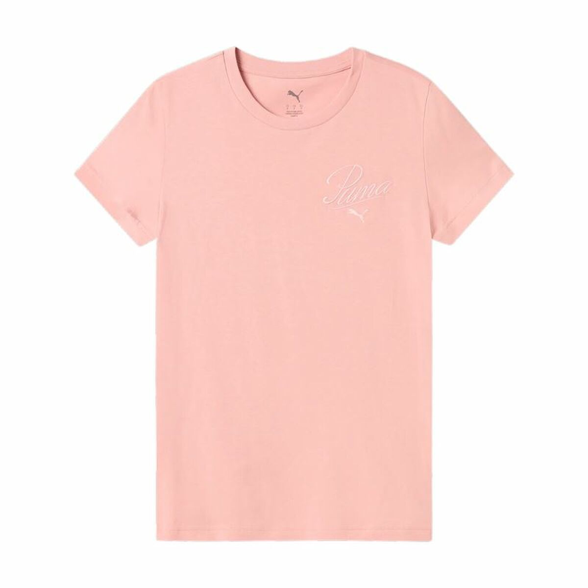 T-shirt med kortärm Dam Puma Essentials Script Rosa