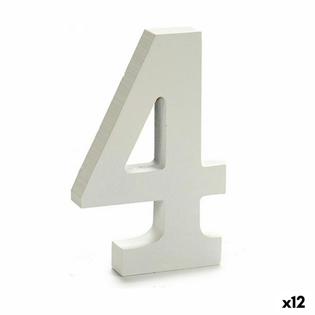 Siffror Pincello 4 Vit 1,8 x 21 x 17 cm (12 antal) - 3