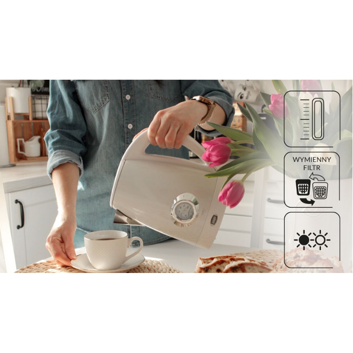 Vattenkokare Mpm MCZ-108 Vit Rostfritt stål 1500 W 1,7 L - 12
