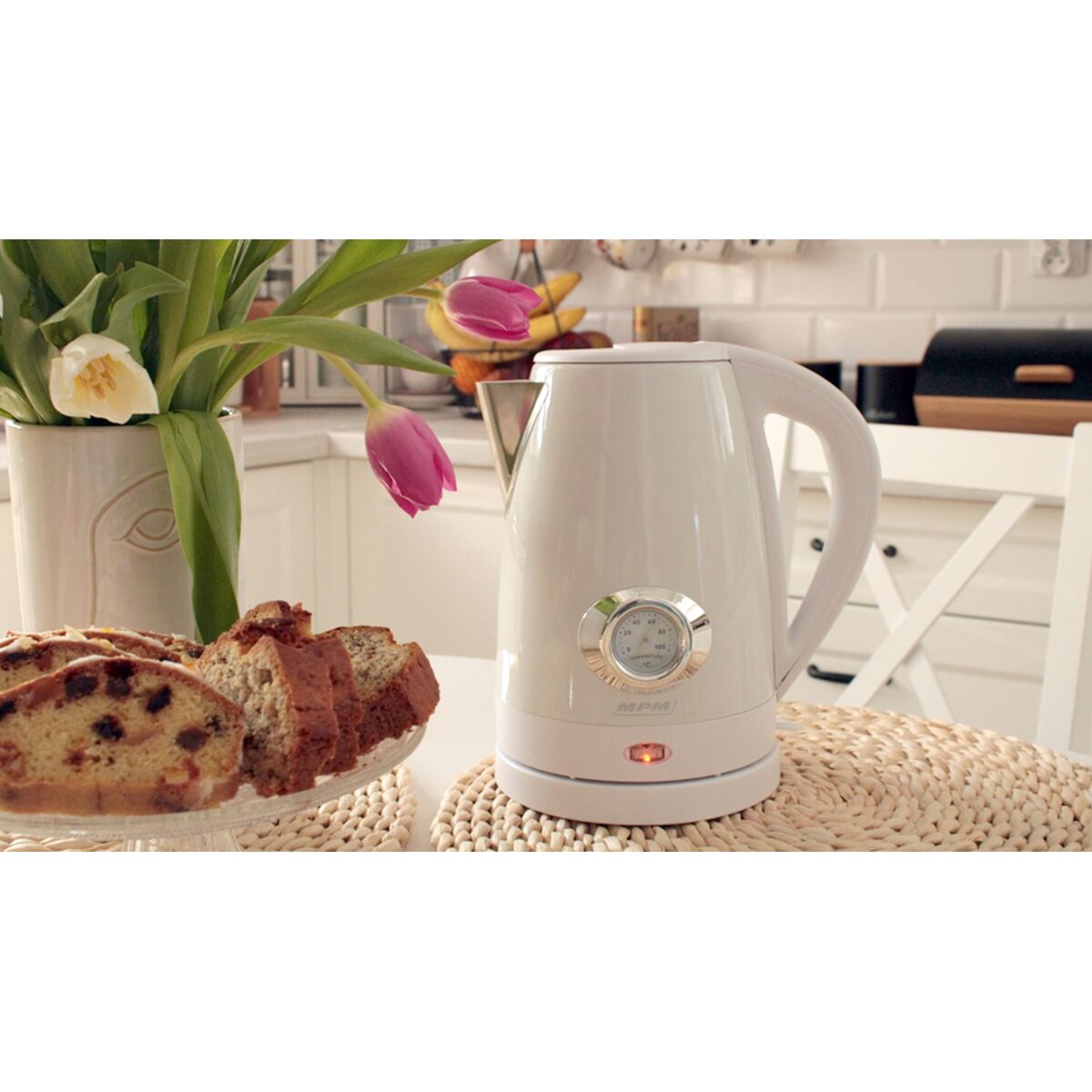Vattenkokare Mpm MCZ-108 Vit Rostfritt stål 1500 W 1,7 L - 8