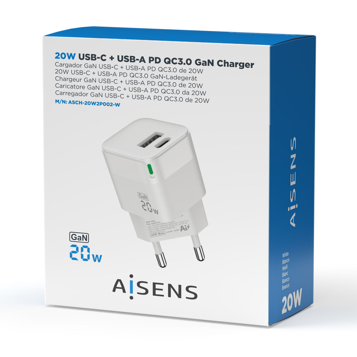 Väggladdare Aisens ASCH-20W2P002-W - 4