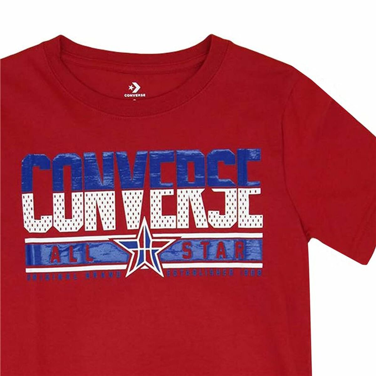 Barn T-shirt med kortärm Converse Star Birch Röd - 5