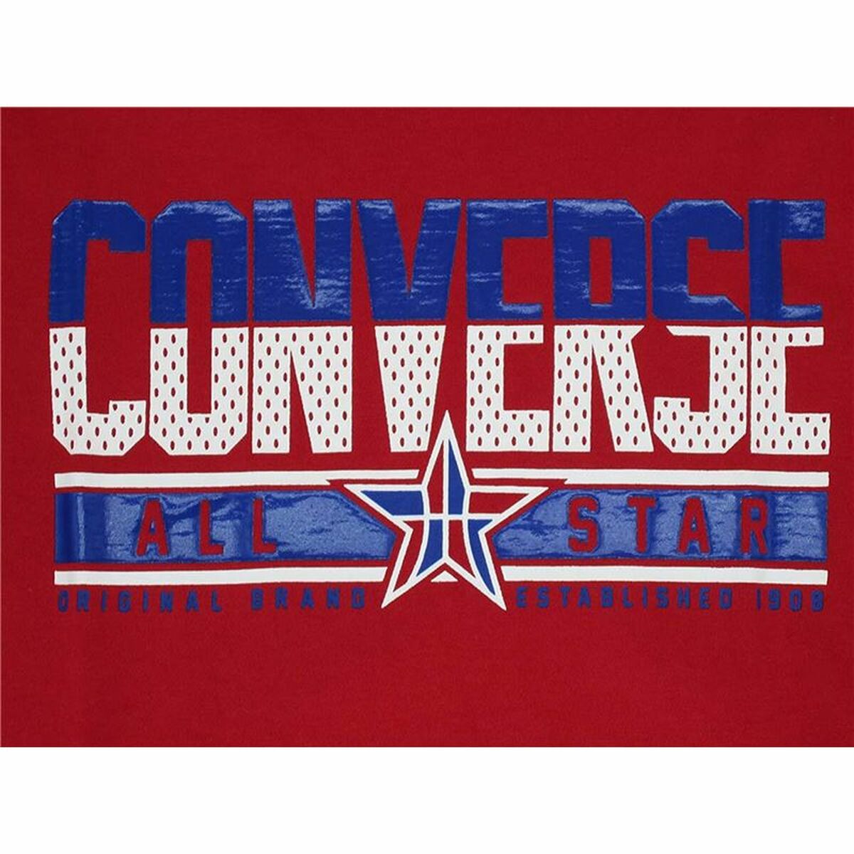 Barn T-shirt med kortärm Converse Star Birch Röd - 4