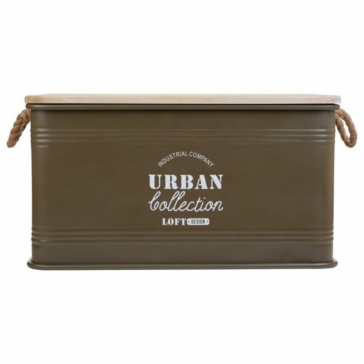 Koffert Alexandra House Living Urban Grön Hampa Metall Granträ 38 x 60 x 33 cm - 3