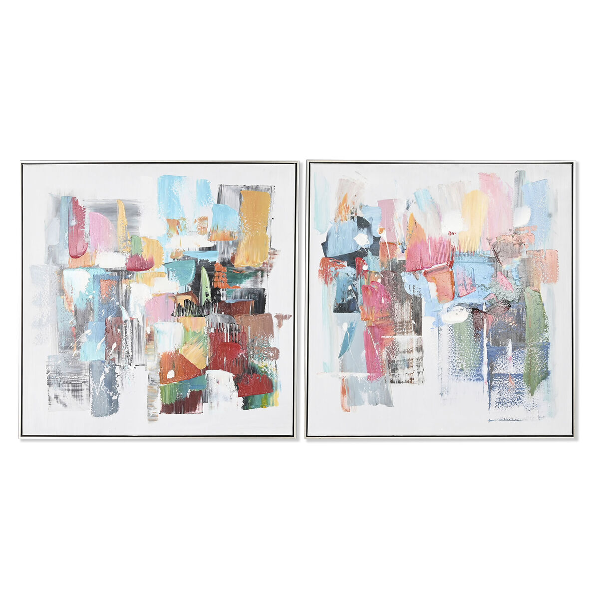 Tavla Home ESPRIT Abstrakt Modern 82 x 4,5 x 82 cm (2 antal)