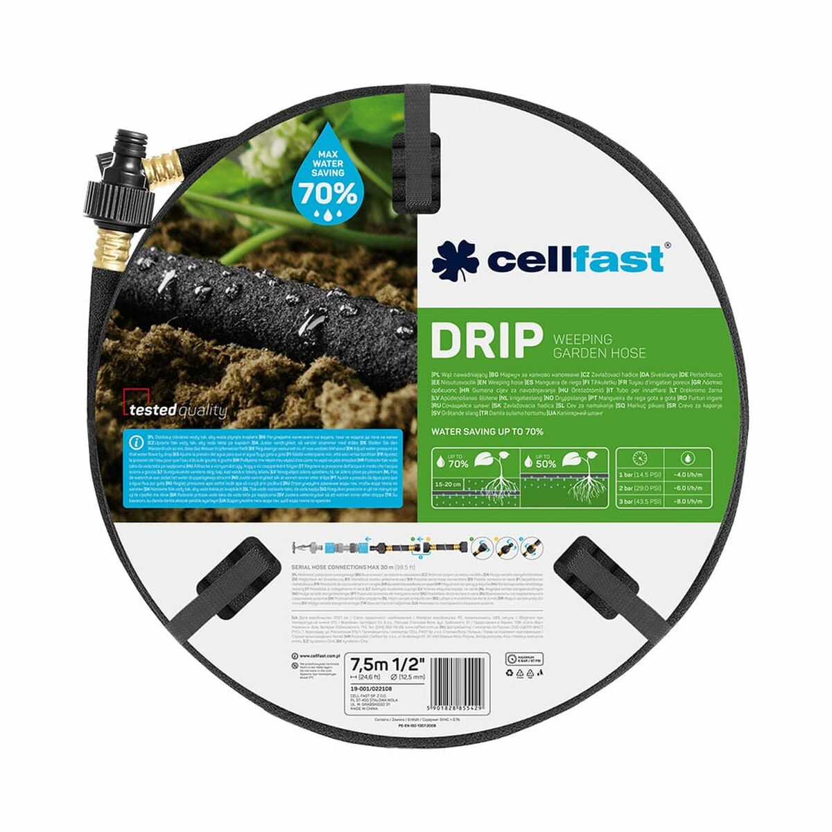 Dropprör Cellfast 7,5 m Ø 12,5 mm Droppbevattning
