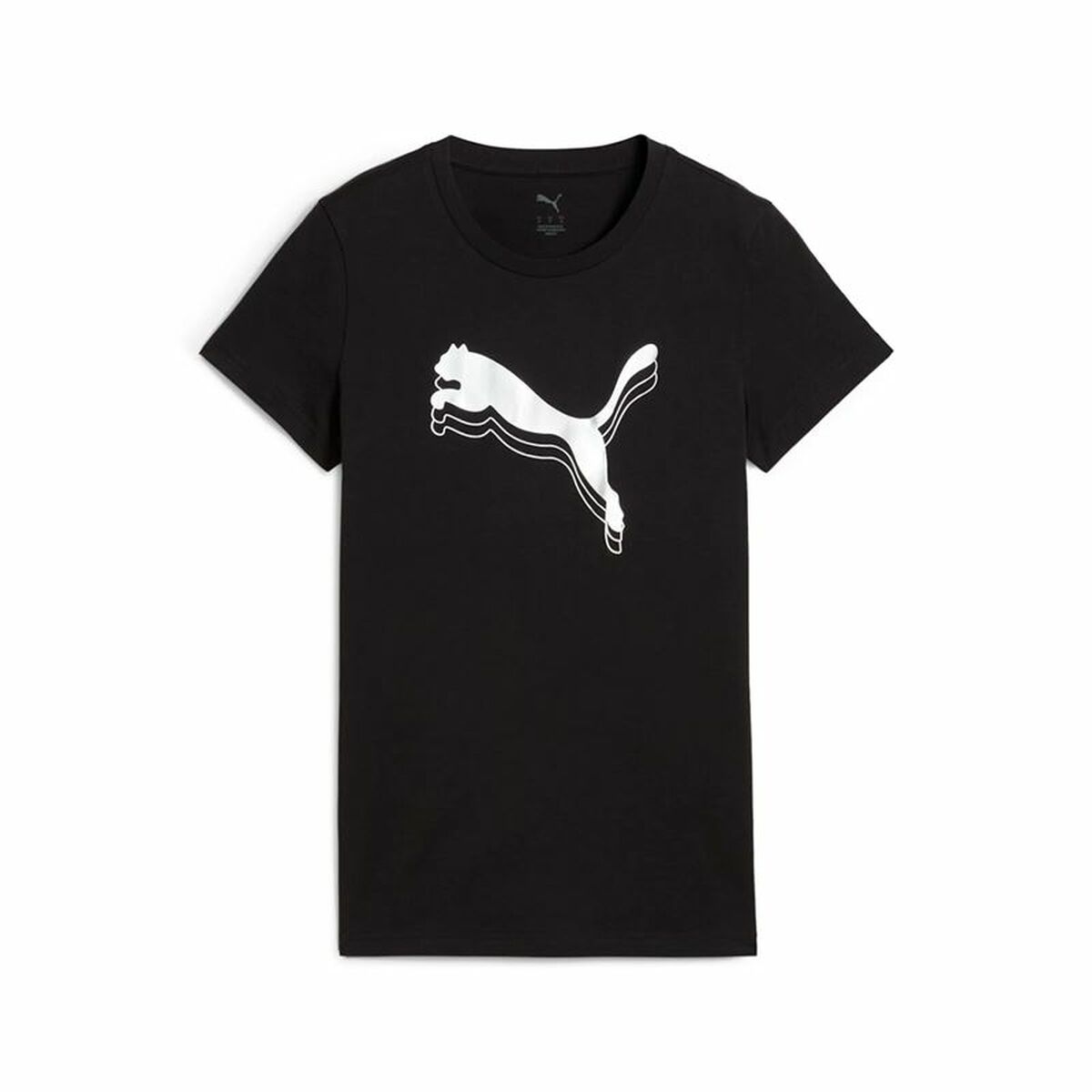T-shirt med kortärm Dam Puma Essentials Metallic Svart