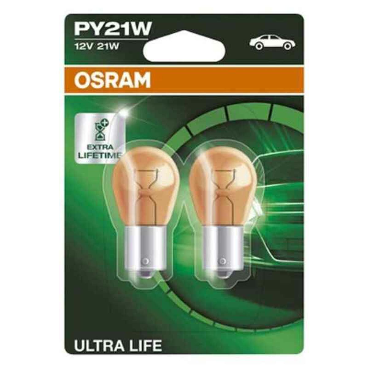 Glödlampa för bil OS7507ULT-02B Osram OS7507ULT-02B PY21W 21W 12V (2 Delar) - 3