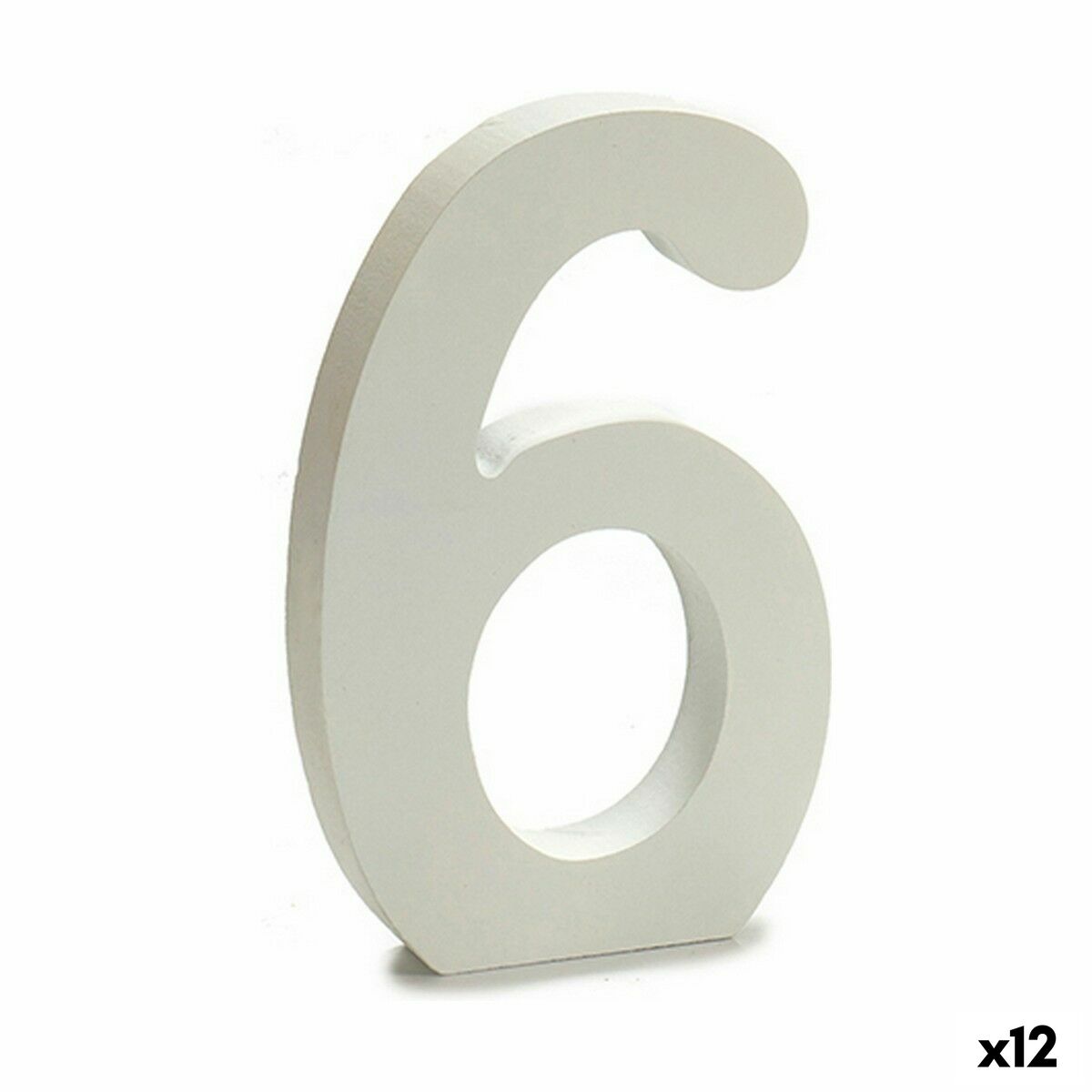 Siffror Pincello 6 Vit 1,8 x 21 x 17 cm (12 antal) - 3