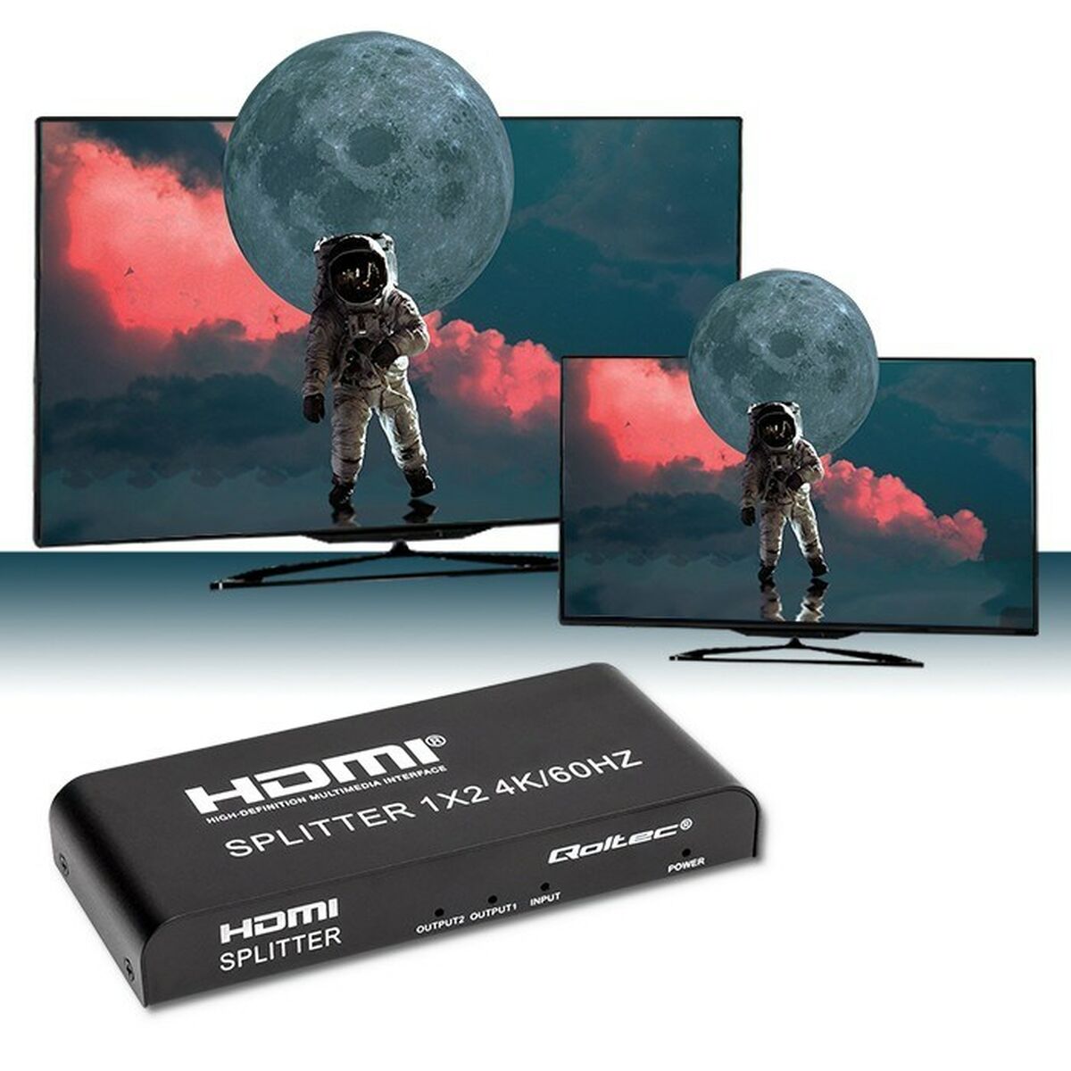 HDMI-Brytare Qoltec 51797 Svart - 5