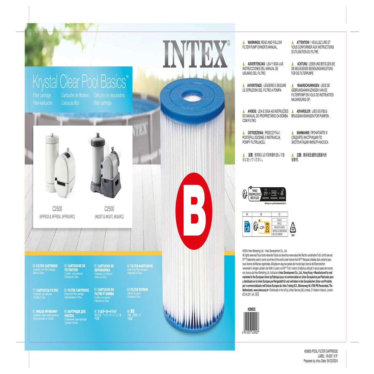 Behandlingsfilter   Intex 29005 - 5