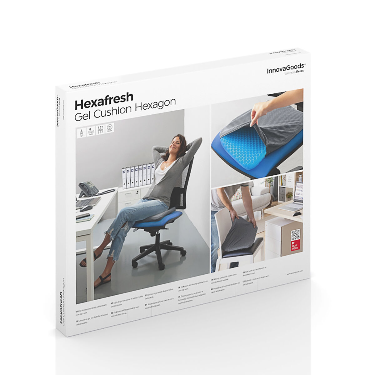 Kudde i gel, vaxkaka Hexafresh InnovaGoods - 11
