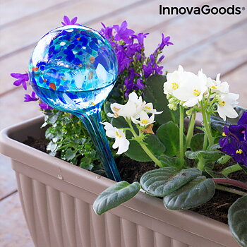Automatiska bevattningsglober Aqua·Loon InnovaGoods Blå Glas (Renoverade A)