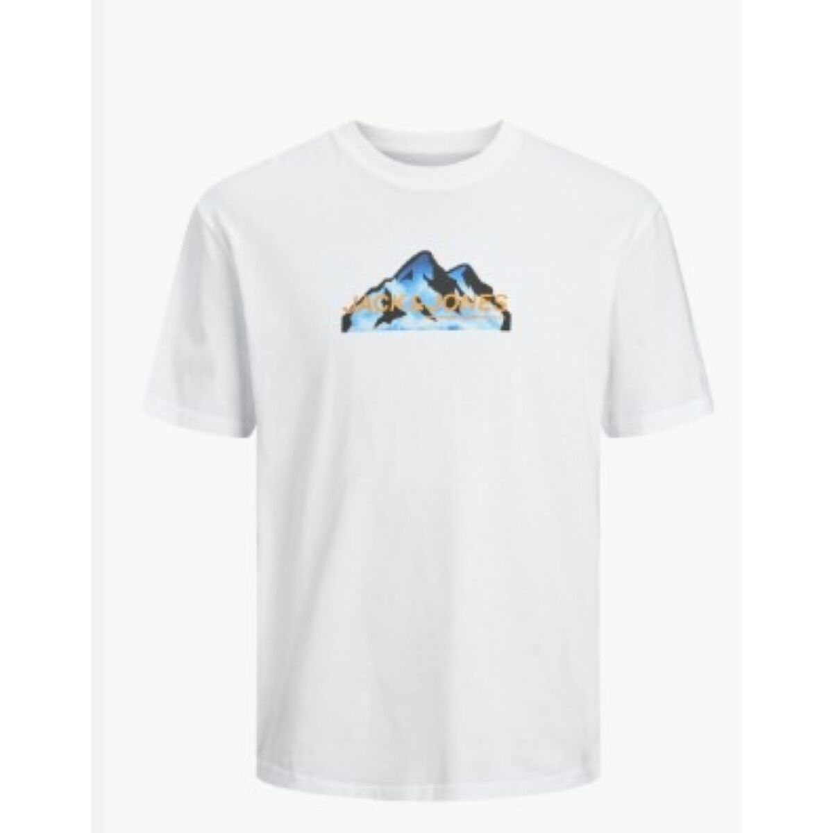 T-shirt med kortärm Herr Jack & Jones JCOMOUNTAIN LOGO TEE SS CREW NECK 12262220 Vit - 2