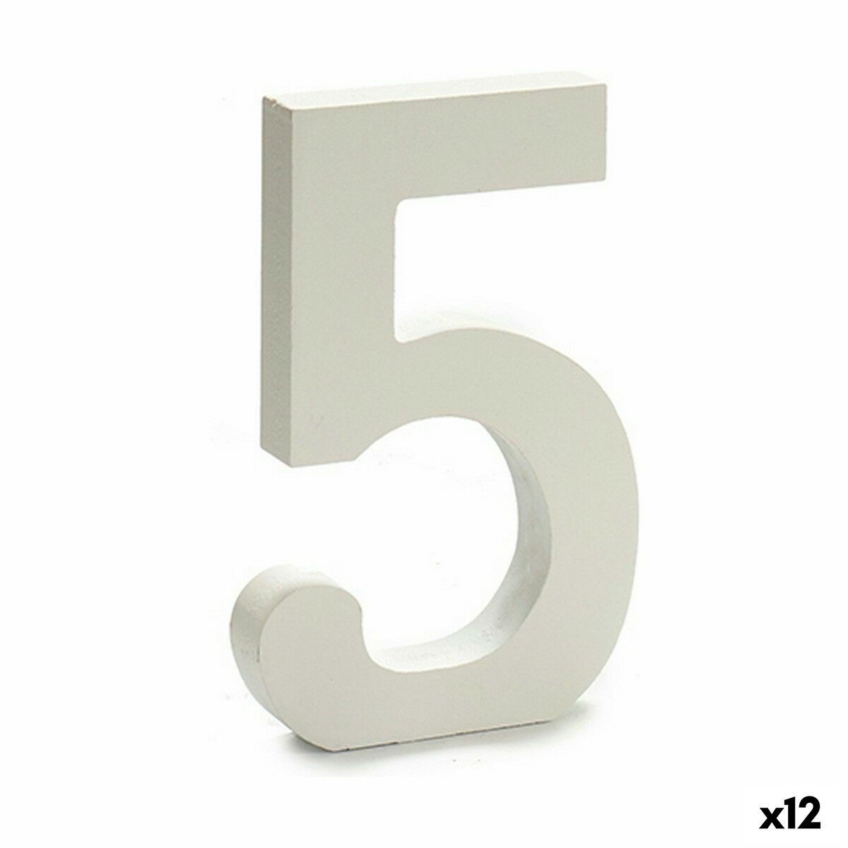 Siffror Pincello 5 Vit 1,8 x 21 x 17 cm (12 antal) - 3